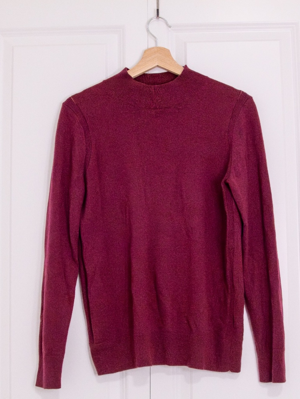 Banana Republic - Mock Neck Merino Wool Blend Pullover Sweater (Size S)